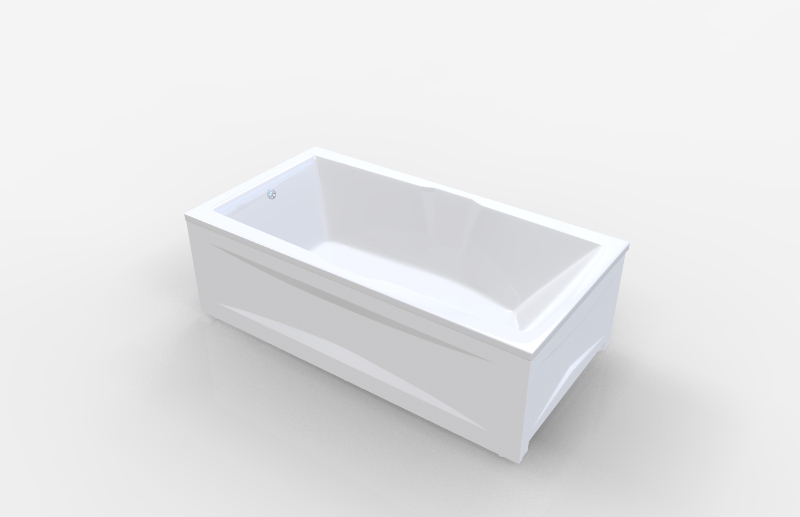 Акриловая ванна 1Marka Korsika 190х100 (комплект) в 3D