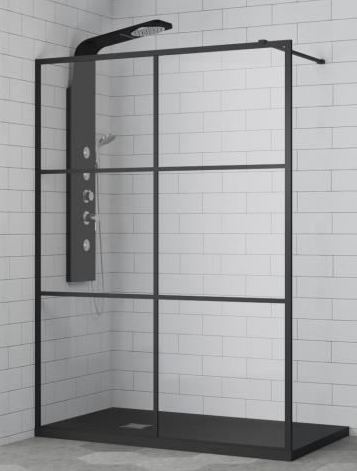 Душевая перегородка RGW Walk-in WA-11-B 70*200 профиль черный без поддона