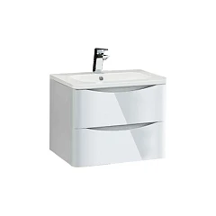 Тумба с раковиной Vincea Roberta 60 белый глянец