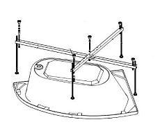Каркас усиленный для асимметр. ванн Triton Кайли, Изабель, Николь, София универс. 5 опор