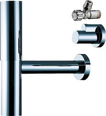 Сифон для раковины Hansgrohe Flowstar 52120000 с угловыми вентилями хром