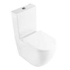 Унитаз-компакт BelBagno Sfera-R BB2141CPR безободковый, P-trap, с крышкой-сиденьем BB105SC