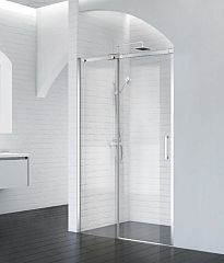 Душевая дверь в нишу BelBagno ACQUA-BF-1-100-C-Cr 100*210 L/R профиль хром с поддоном 100*80*15 R