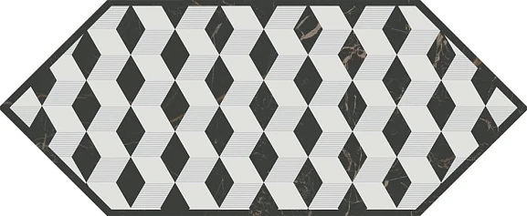 Декор Kerama Marazzi Келуш 4 HGD\A483\35006 14*34 черно-белый