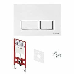 Система инсталляции для унитаза Tece Spring K955203, клавиша смыва белая глянцевая