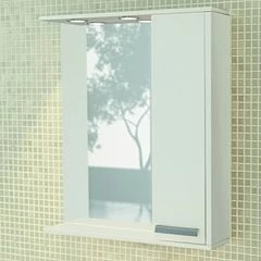Зеркало-шкаф Comforty Тулуза 75 белый глянец