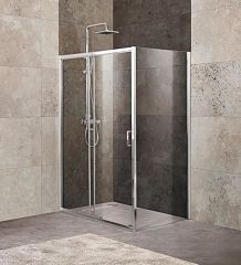 Душевой уголок BelBagno UNIQUE-AH-1-120/135-100-C-Cr 120-135*100*190 L/R без поддона