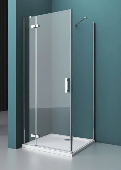 Душевой уголок BelBagno KRAFT-AH-12-90/80-C-Cr-L 90*80*198 (с поддоном TRAY-AS-AH-90/80-30-W)
