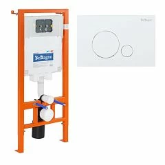 Комплект инсталляции 3в1 BelBagno BB002-80 с кнопкой смыва BB014-SR-BIANCO