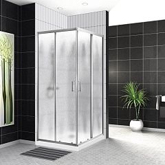 Душевой уголок BelBagno UNO-195-A-2-100-CH-Cr 100*100*198,5 (с поддоном 100*100*3,5)