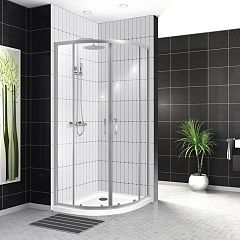 Душевой уголок BelBagno UNO-195-RH-2-100/80-C-Cr 100*80*210 R с поддоном TRAY-BB-RH-100/80-550-15-W-R