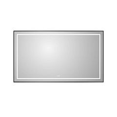 Зеркало BelBagno Kraft SPC-KRAFT-1400-800-LED-TCH-WARM-NERO 140*80 черное с Led-подсветкой и функцией антизапотевания