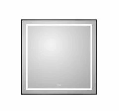 Зеркало BelBagno Kraft SPC-KRAFT-800-800-LED-TCH-WARM-NERO 80*80 черное с Led-подсветкой и функцией антизапотевания