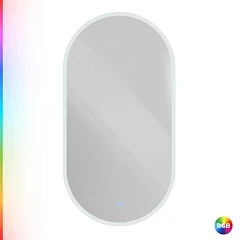 Зеркало Cezares Ellisse CZR-SPC-ELS-550-1050-RGB-TCH 55*105 с контурной разноцветной подсветкой RGB