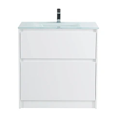 Тумба с раковиной BelBagno Kraft 80 напольная Bianco Opaco (раковина BB810/465-LV-VTR-BL)