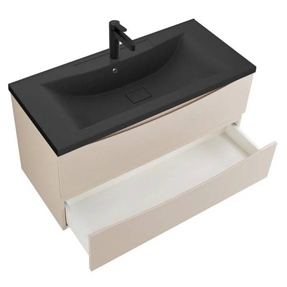 Тумба с раковиной BelBagno Marino 100 Crema Opaco BB1000/445-LV-ART-PR-NERO