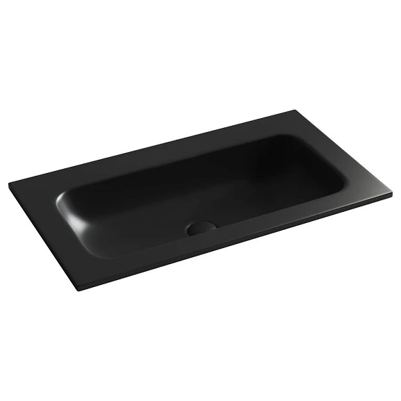 Встраиваемая раковина Ceramicanova Grace 81*45,7 без отверстия под смеситель черная матовая