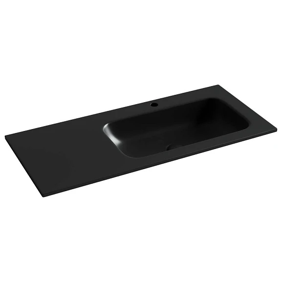 Встраиваемая раковина Ceramicanova Grace 101*45,7 R с отверстием под смеситель черная матовая