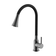 Смеситель Splenka S201.4306.09 для кухни с гибким изливом графит Смеситель Splenka S201.4306.09 для кухни с гибким изливом графит