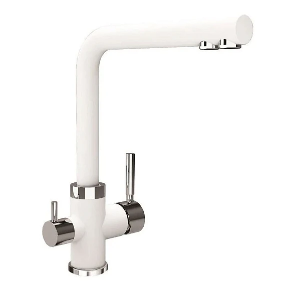 Смеситель Uperwood UPD-Q-03-01 для кухни с функцией подключения фильтра белый
