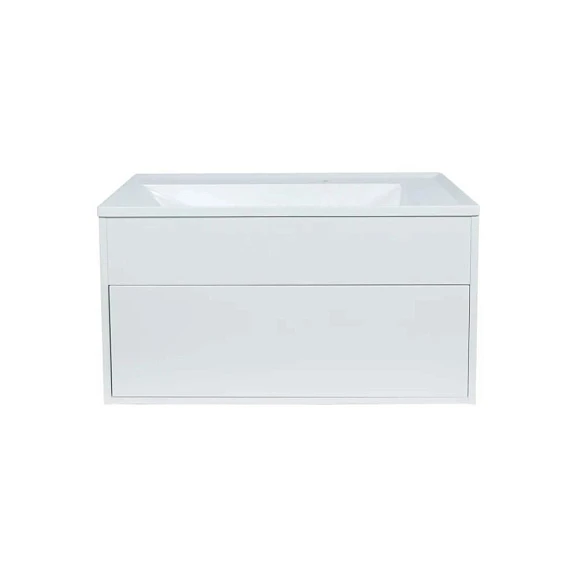 Тумба под раковину Uperwood Lotus Premium 80 белая, подвесная