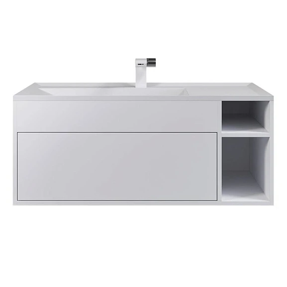 Тумба под раковину Uperwood Lotus Premium 100 белая, подвесная