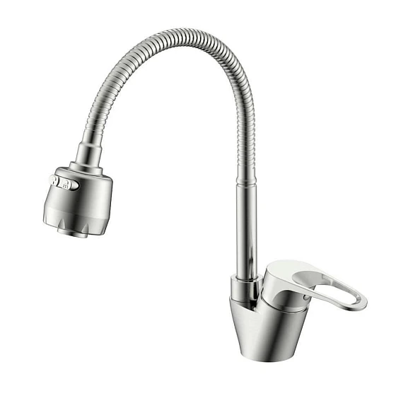 Смеситель Splenka S202.47.05 для кухни с гибким изливом сатин