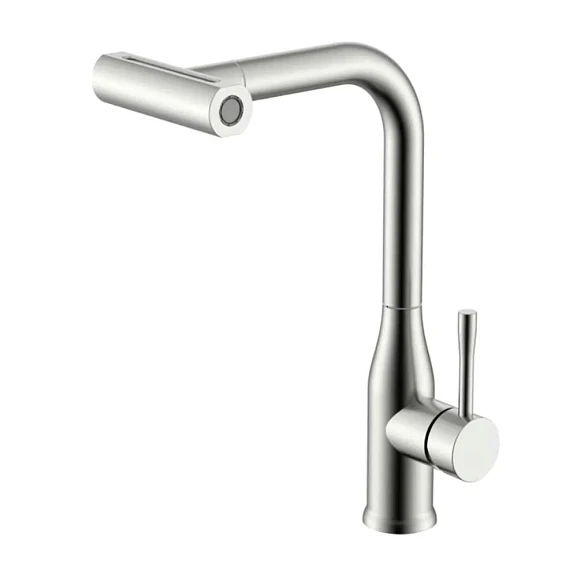 Смеситель Splenka S206.49.05 для кухни с мультифункциональным выдвижным изливом сатин