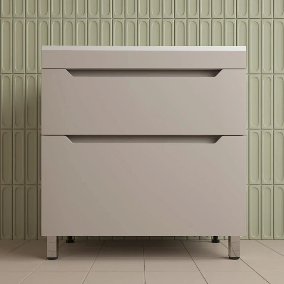 Тумба под раковину Style Line Остин 80 напольная крем