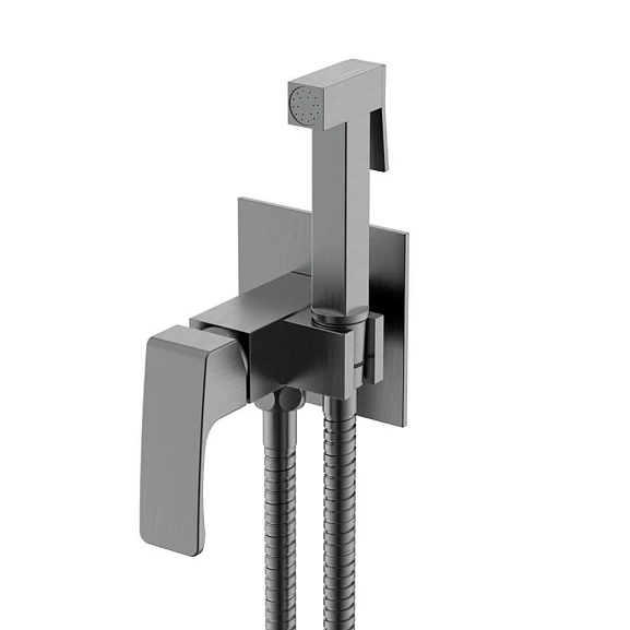 Гигиенический душ со смесителем Raglo R01.52.09 скрытый монтаж графит