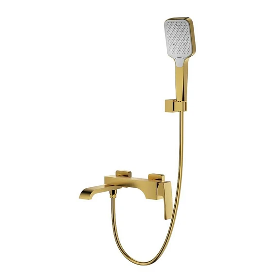 Смеситель Raglo R02.30.03 для ванны и душа золотой сатин