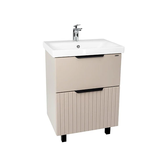 Тумба с раковиной Viant Сицилия VSIC50MDCAP-T2Y 50 напольная капучино (раковина Moduo 50)