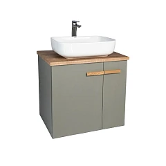 Тумба под раковину Viant Мюнхен VMUN70NH-T2STP 70 подвесная хаки со столешницей