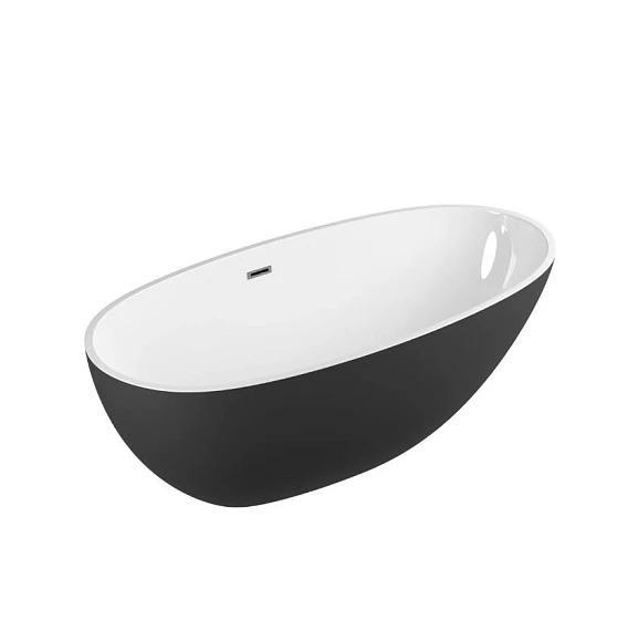 Акриловая ванна Grossman Fly GR-1104MB 170х75 черный матовый