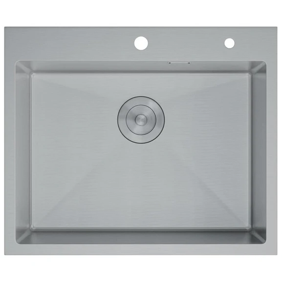 Кухонная мойка D&K 60*45 сатин с дозатором и коландером