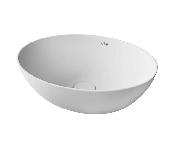 Накладная раковина D&K Matrix DT1390708 41*33,5 белая матовая