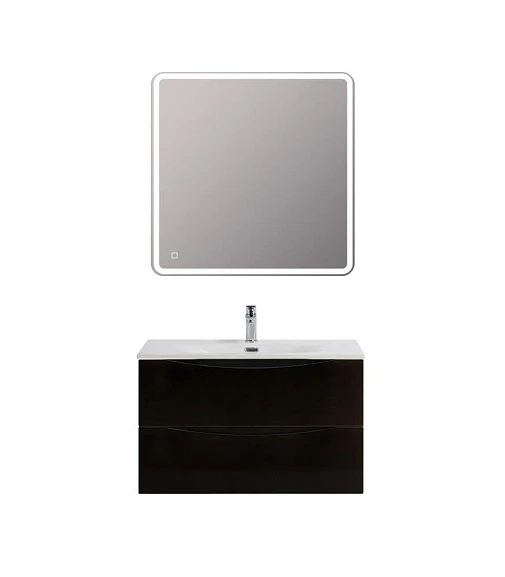 Комплект мебели BelBagno Marino-Cer-N 80 Nero Lucido