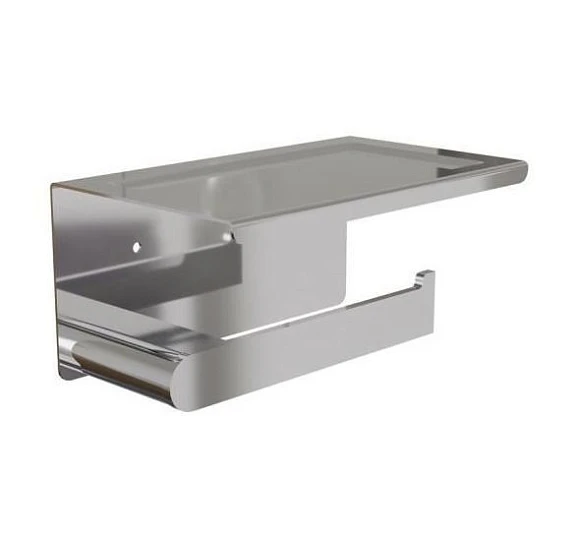 Держатель туалетной бумаги Knotlor Bliss PH102C с полкой хром