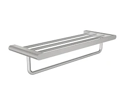 Полка для полотенец Knotlor Bliss TR102BS с держателем матовая сталь