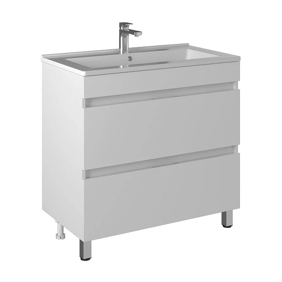 Тумба под раковину Briz Нэдиа 85 белый глянец