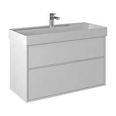 Тумба с раковиной Briz Монца 100 белый глянец