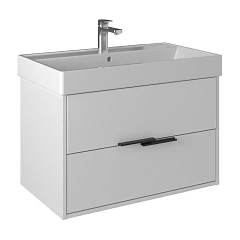 Тумба с раковиной Briz Сохо 80 белый глянец