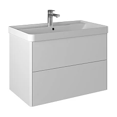 Тумба с раковиной Briz Сенсе 80 белый глянец