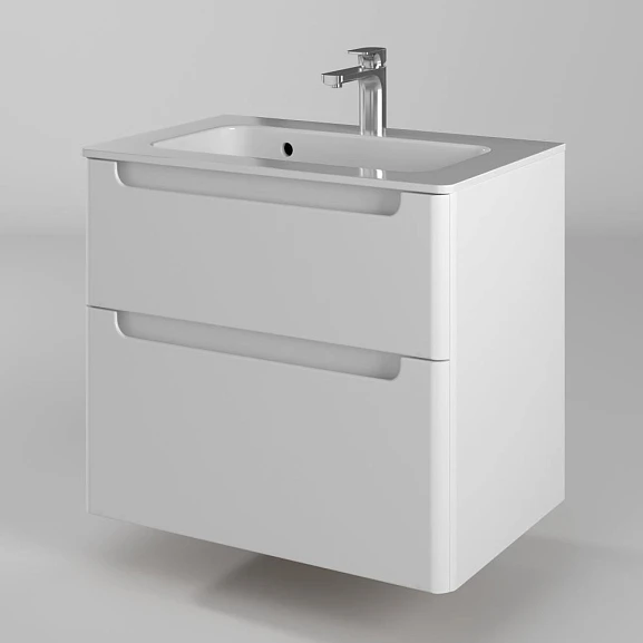 Тумба с раковиной Briz Эстель 70 белый глянец