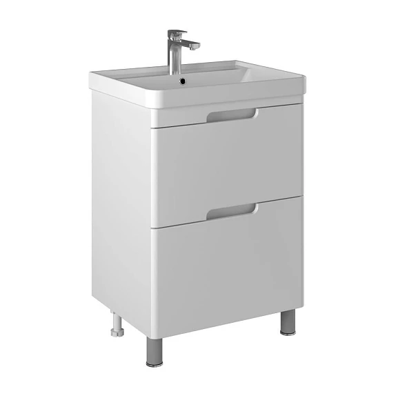 Тумба с раковиной Briz Маре 60 белый глянец