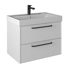 Тумба с раковиной Prato Кватро 70 белая матовая