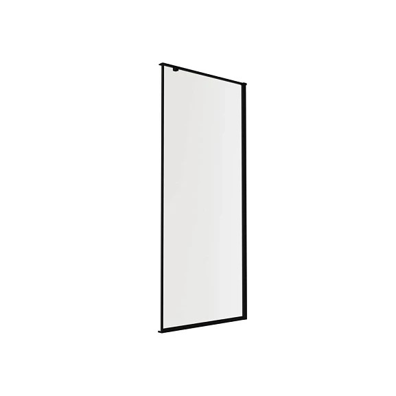 Душевая боковая стенка Knotlor Shell Crystal 90*200 профиль черный матовый