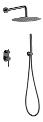 Душевой комплект Boheme Uno 464-SGM графит глянец