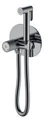 Гигиенический душ со смесителем Boheme Tech 157-SGM скрытый монтаж графит глянец