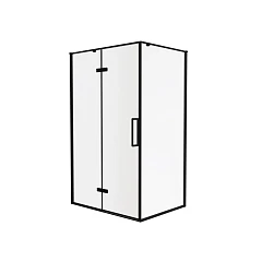 Душевой уголок Knotlor Shell Crystal 120*90*200 профиль черный матовый без поддона